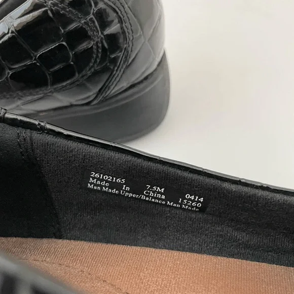 Clarks Gael Angora Black Croc Patent Leather Loafers Women’s 7.5 - Picture 8 of 10